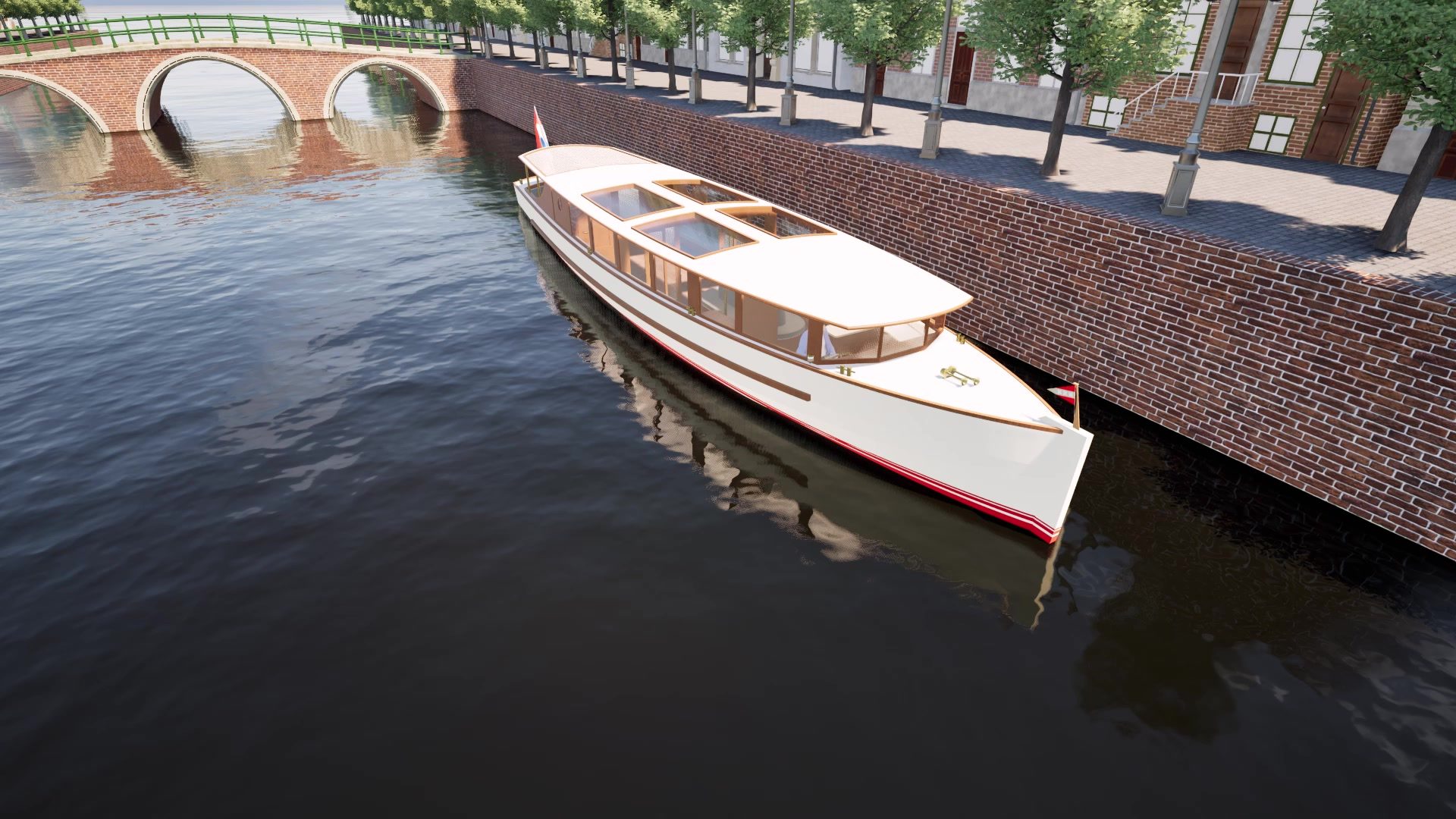 Salonboot 18,8 m voor Amsterdam